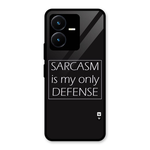 Sarcasm Defence Glass Back Case for Vivo Y22