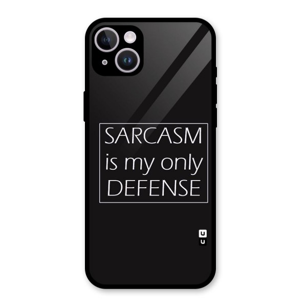 Sarcasm Defence Glass Back Case for iPhone 14 Plus