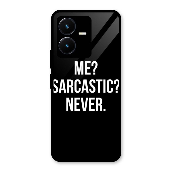 Sarcastic Quote Glass Back Case for Vivo Y22