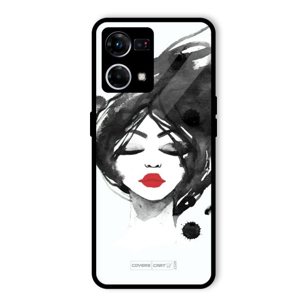 Sassy Girl Glass Back Case for Oppo F21s Pro 4G