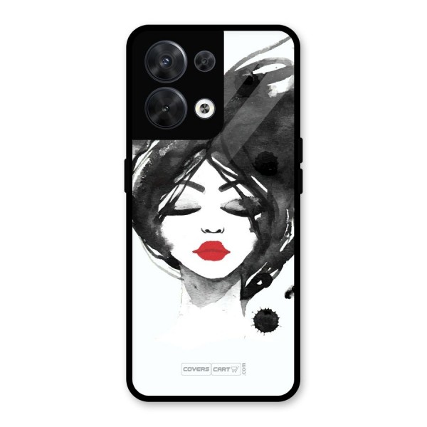 Sassy Girl Glass Back Case for Oppo Reno8 5G