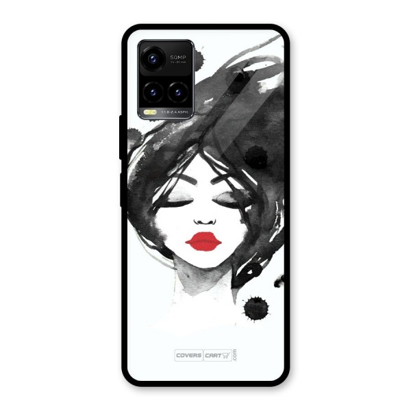 Sassy Girl Glass Back Case for Vivo Y21 2021