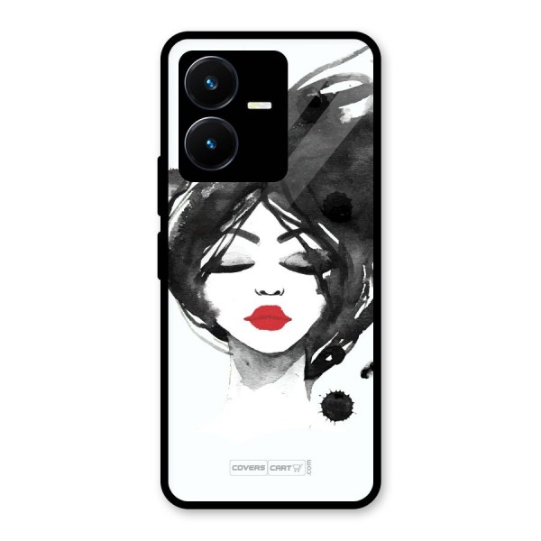 Sassy Girl Glass Back Case for Vivo Y22