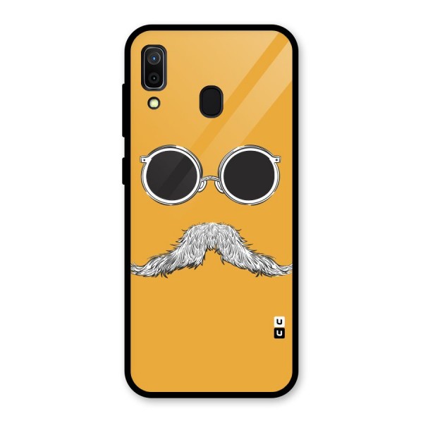 Sassy Mustache Glass Back Case for Galaxy A30