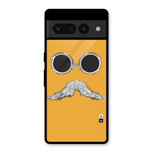 Sassy Mustache Glass Back Case for Google Pixel 7 Pro