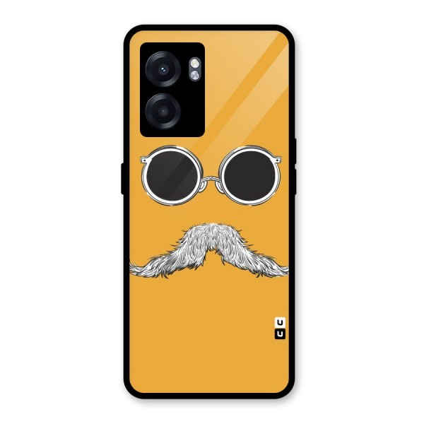 Sassy Mustache Glass Back Case for Oppo K10 (5G)