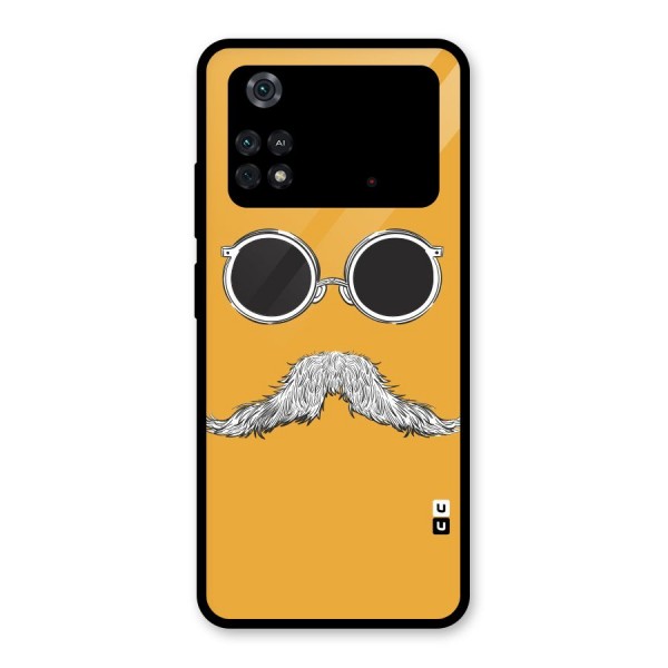 Sassy Mustache Glass Back Case for Poco M4 Pro 4G