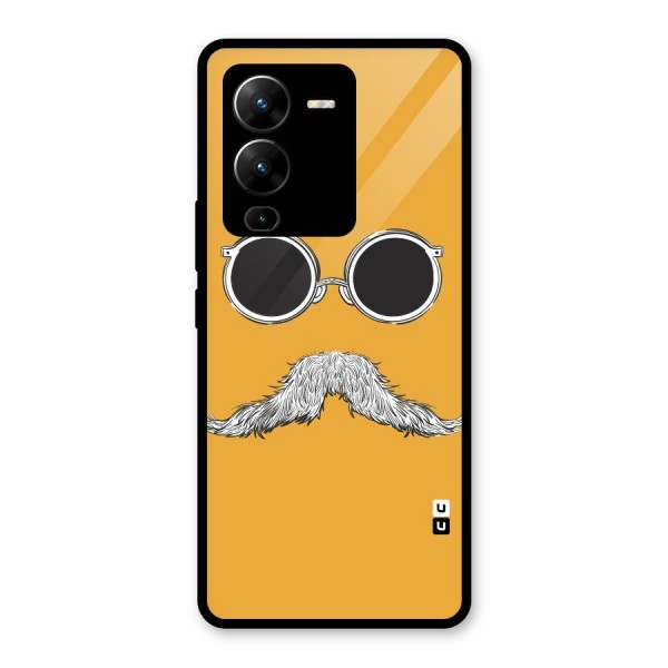 Sassy Mustache Glass Back Case for Vivo V25 Pro