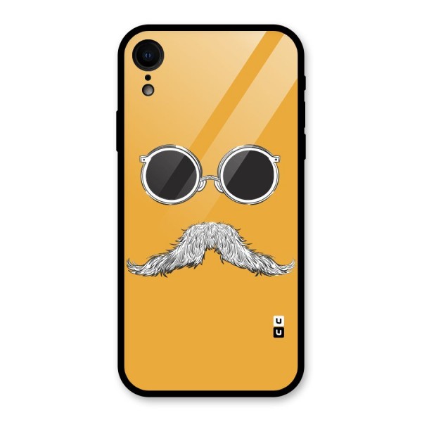 Sassy Mustache Glass Back Case for XR