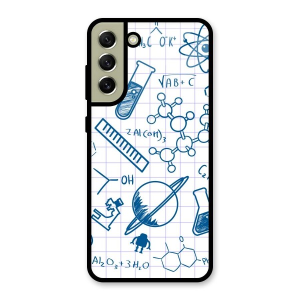 Science Notebook Glass Back Case for Galaxy S21 FE 5G