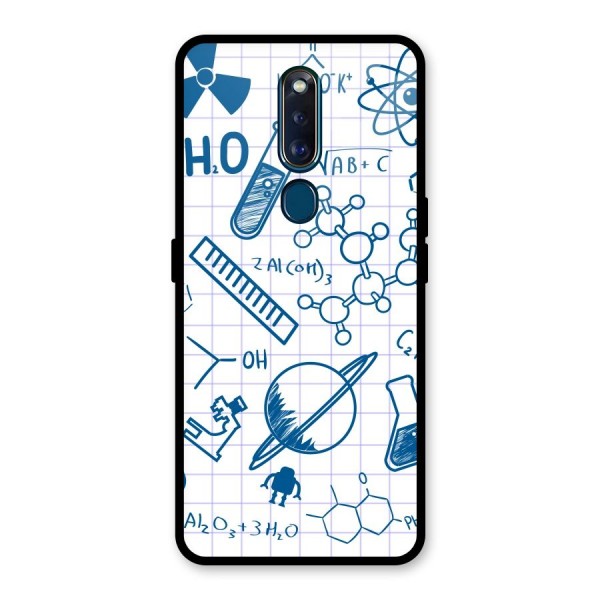 Science Notebook Glass Back Case for Oppo F11 Pro