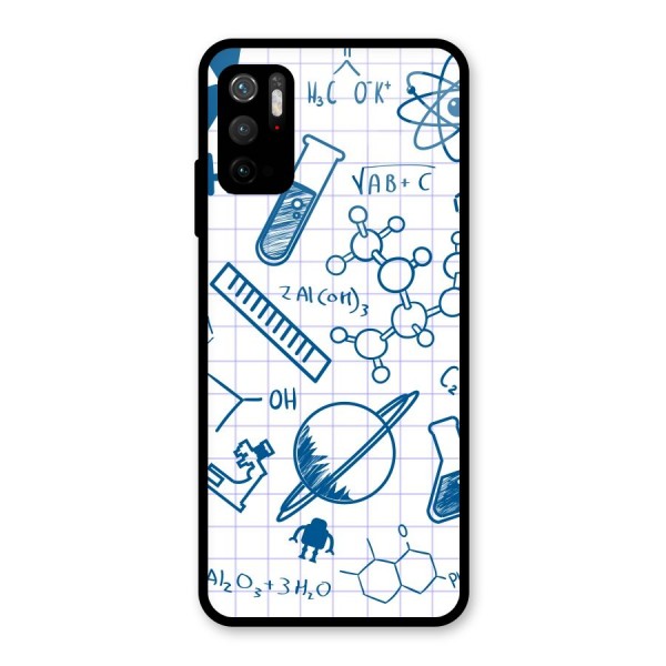 Science Notebook Glass Back Case for Poco M3 Pro 5G