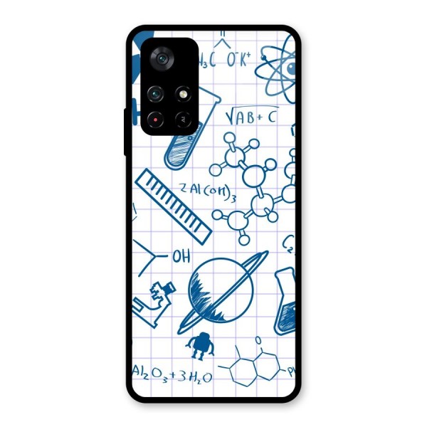 Science Notebook Glass Back Case for Poco M4 Pro 5G