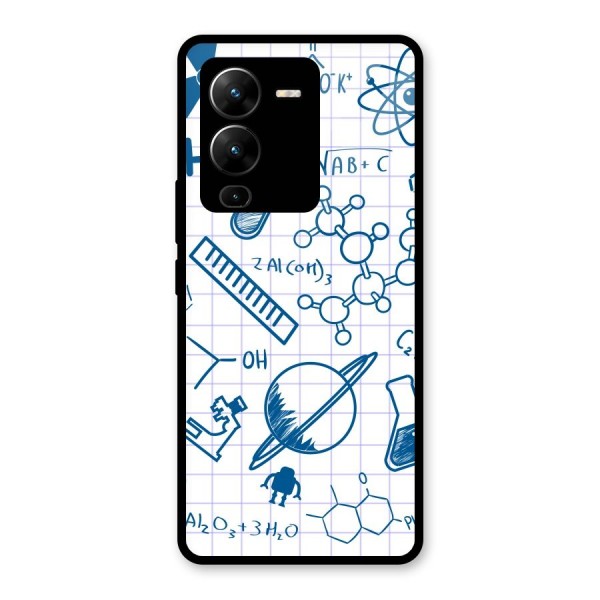 Science Notebook Glass Back Case for Vivo V25 Pro