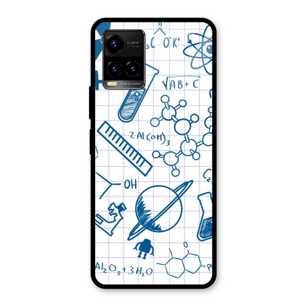 Science Notebook Glass Back Case for Vivo Y21 2021