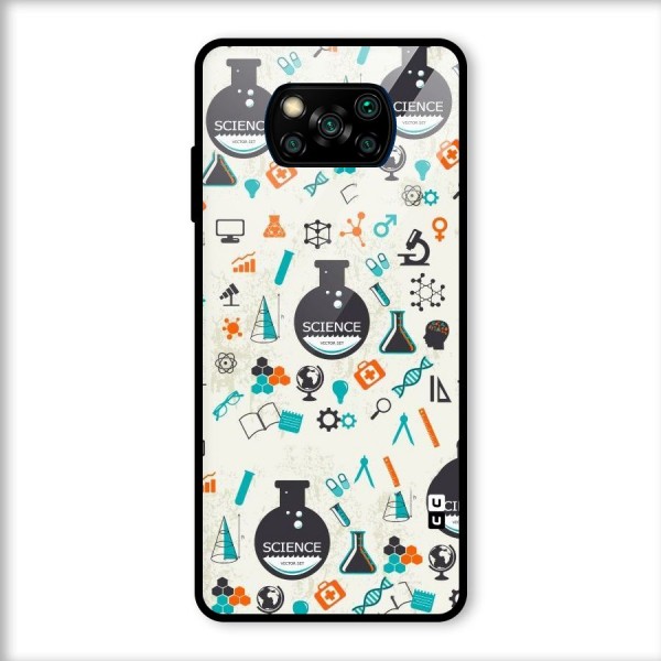 Science Side Glass Back Case for Poco X3