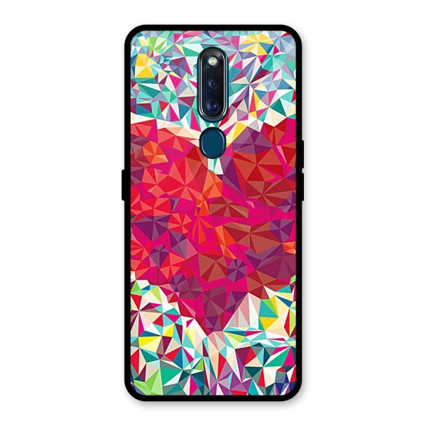 Scrumbled Heart Glass Back Case for Oppo F11 Pro