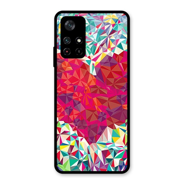 Scrumbled Heart Glass Back Case for Poco M4 Pro 5G