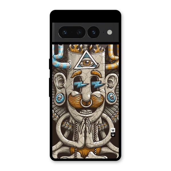 Sculpture Design Glass Back Case for Google Pixel 7 Pro