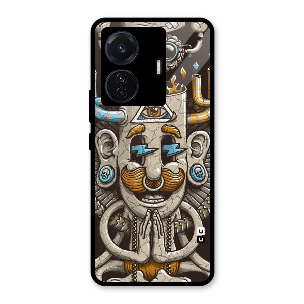 Sculpture Design Glass Back Case for Vivo iQOO Z6 Pro