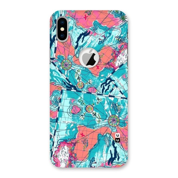 Sea Adventure Back Case for iPhone XS Logo Cut