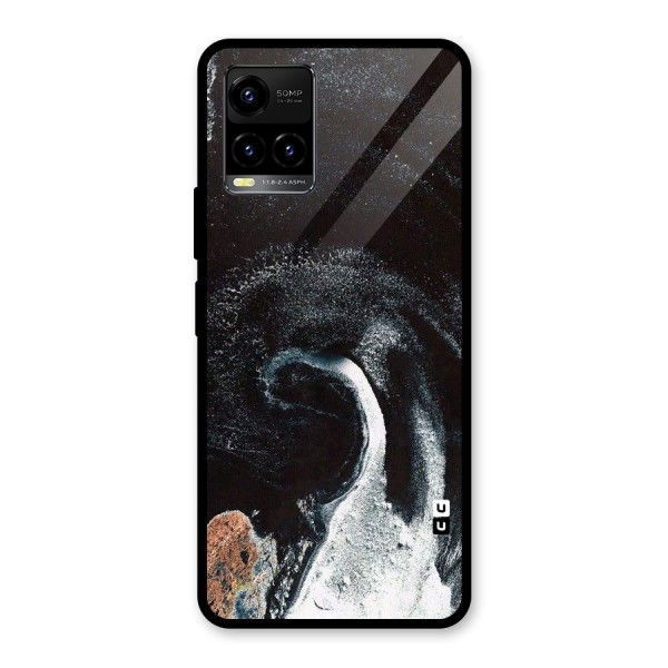 Sea Ice Space Art Glass Back Case for Vivo Y21A