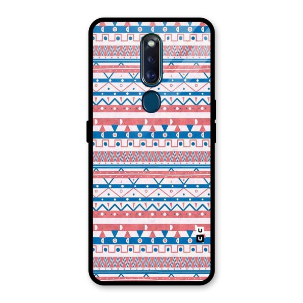 Seamless Ethnic Pattern Glass Back Case for Oppo F11 Pro