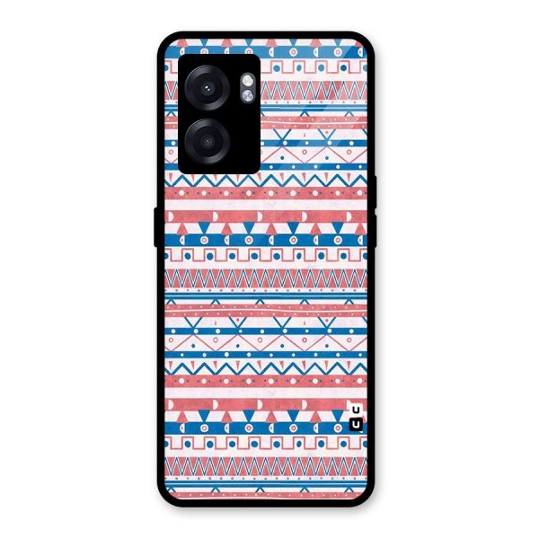 Seamless Ethnic Pattern Glass Back Case for Oppo K10 (5G)