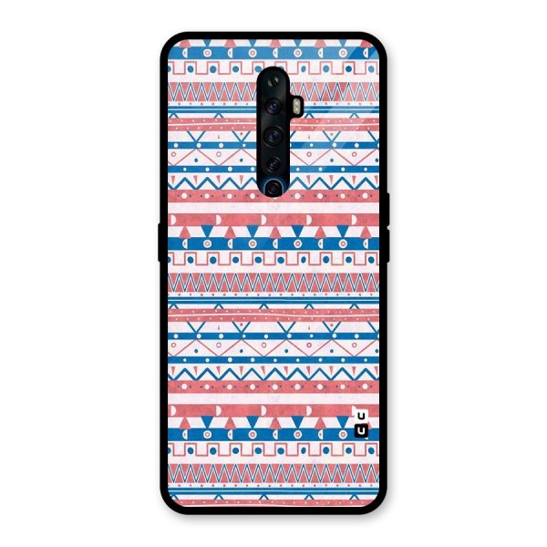 Seamless Ethnic Pattern Glass Back Case for Oppo Reno2 Z