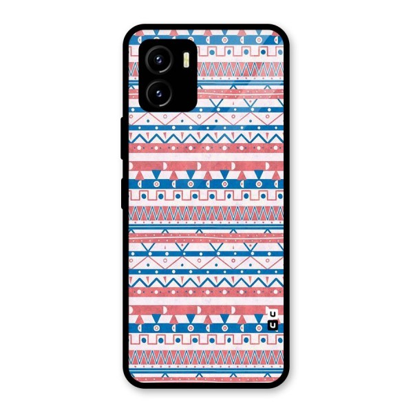 Seamless Ethnic Pattern Glass Back Case for Vivo Y15s