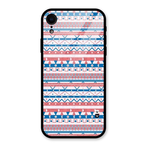 Seamless Ethnic Pattern Glass Back Case for XR