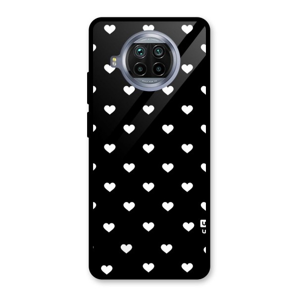 Seamless Hearts Pattern Glass Back Case for Mi 10i