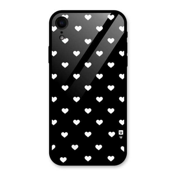 Seamless Hearts Pattern Glass Back Case for XR