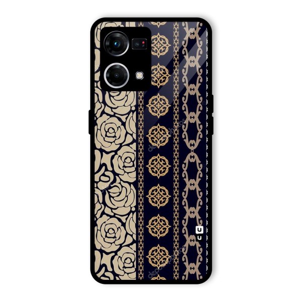 Seamless Pattern Glass Back Case for Oppo F21s Pro 4G