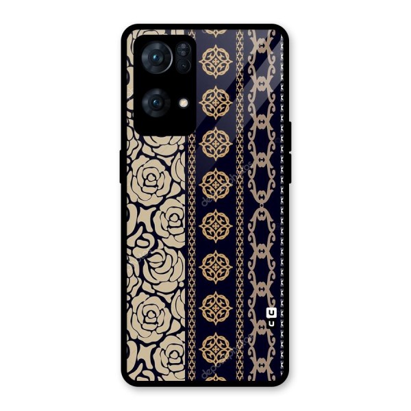 Seamless Pattern Glass Back Case for Oppo Reno7 Pro 5G