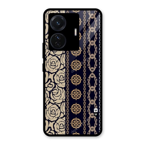 Seamless Pattern Glass Back Case for Vivo T1 Pro