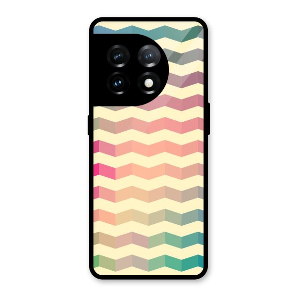 Seamless ZigZag Design Glass Back Case for OnePlus 11