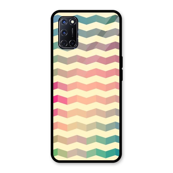 Seamless ZigZag Design Glass Back Case for Oppo A52