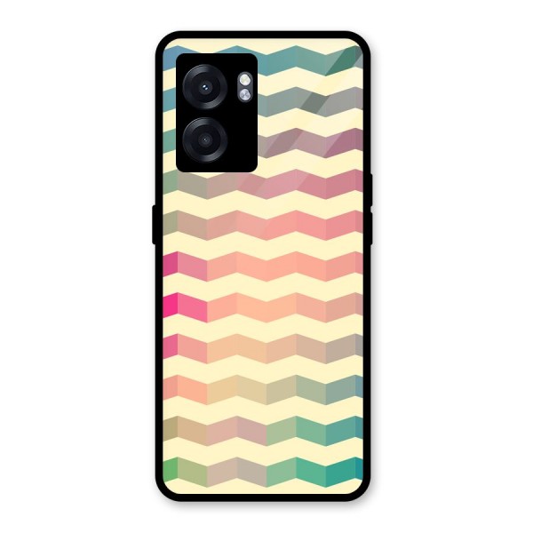 Seamless ZigZag Design Glass Back Case for Oppo K10 (5G)