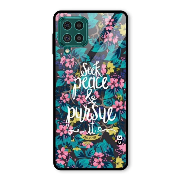 Seek Peace Glass Back Case for Galaxy F62