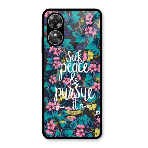 Seek Peace Glass Back Case for Oppo A17