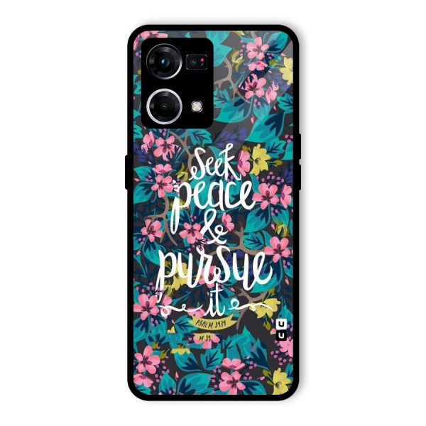 Seek Peace Glass Back Case for Oppo F21s Pro 4G