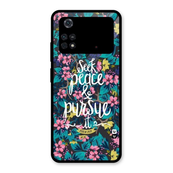 Seek Peace Glass Back Case for Poco M4 Pro 4G