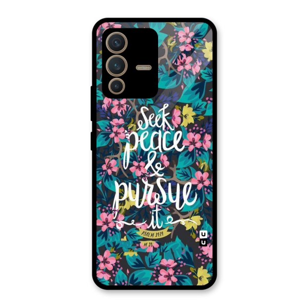 Seek Peace Glass Back Case for Vivo V23 5G