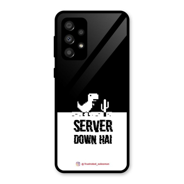 Server Down Hai Black Glass Back Case for Galaxy A32