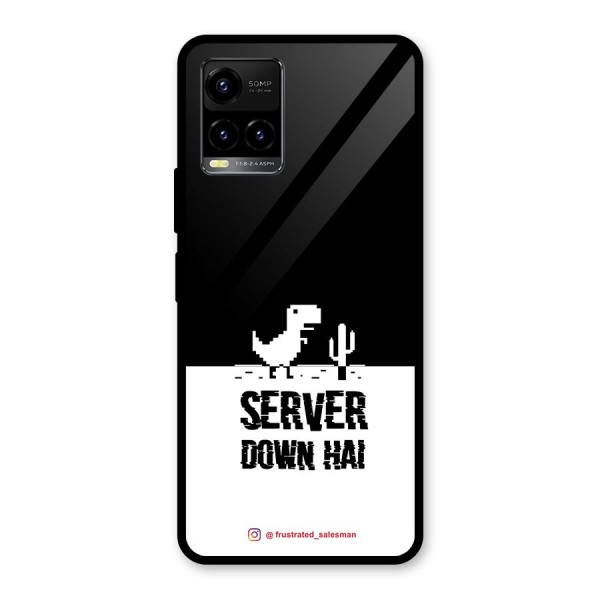 Server Down Hai Black Glass Back Case for Vivo Y21A