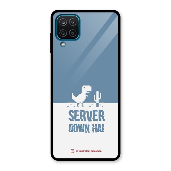 Server Down Hai SteelBlue Glass Back Case for Galaxy A12