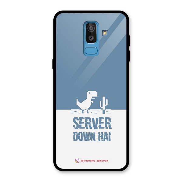 Server Down Hai SteelBlue Glass Back Case for Galaxy J8