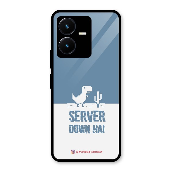 Server Down Hai SteelBlue Glass Back Case for Vivo Y22