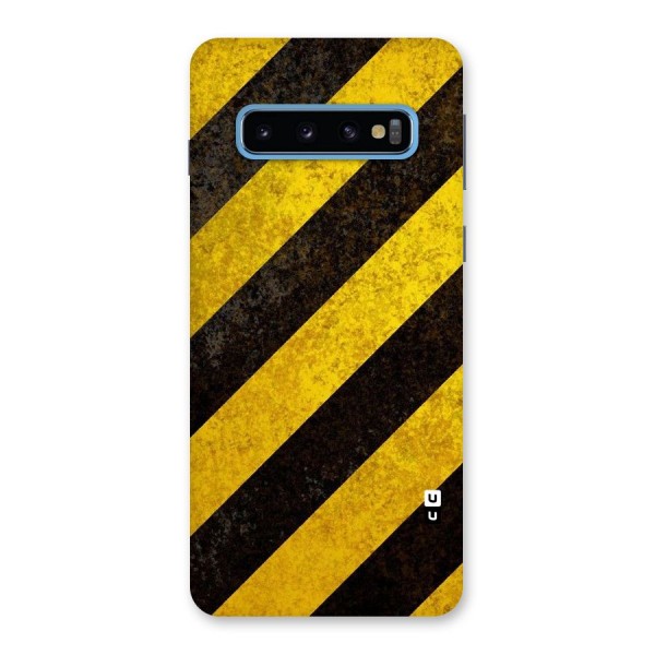 Shaded Yellow Stripes Back Case for Galaxy S10